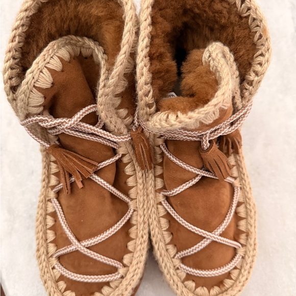 Mou Shoes - MOU MOU Eskimo 18 Scoubidou Lace Boots size 39